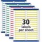 Avery Filing Labels, Laser/Inkjet, Removable, 2/3"x3-7/16", 750/PK, Ast PK AVE6466 - alternate 6